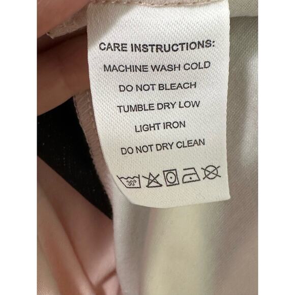 Rose Gal pink silver white color block long sleeves pullover size Small - Picture 4 of 11